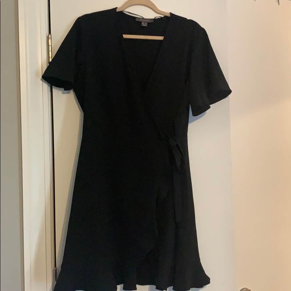 Black wrap dress